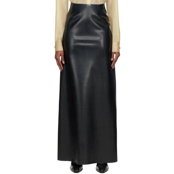 Kwaidan Editions Slit Maxi Skirt Size FR 36 US 4 S Black Rubber $1500 - Picture 1 of 16